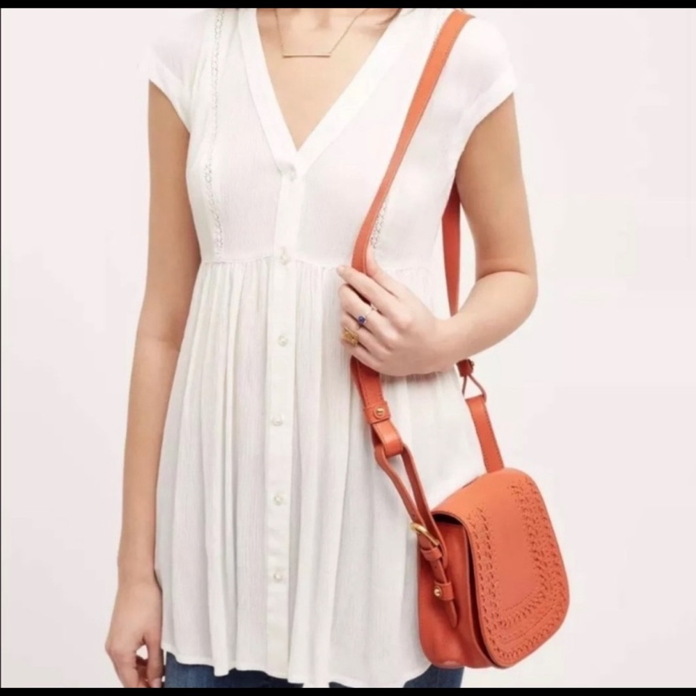 Anthropologie Vanessa Virginia Button Up Flowy Blouse